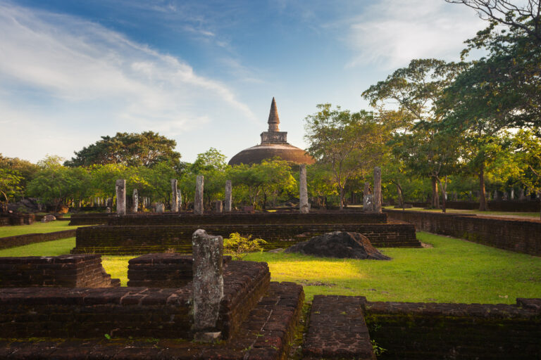 Panorama,Of,Ancient,Ruins,In,Polonnaruwa,With,Rankoth,Vihara,Golden